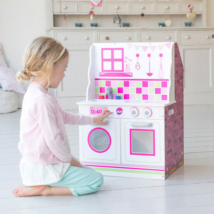 2-In-1 Wooden Kitchen And Dollhouse 74 Cm