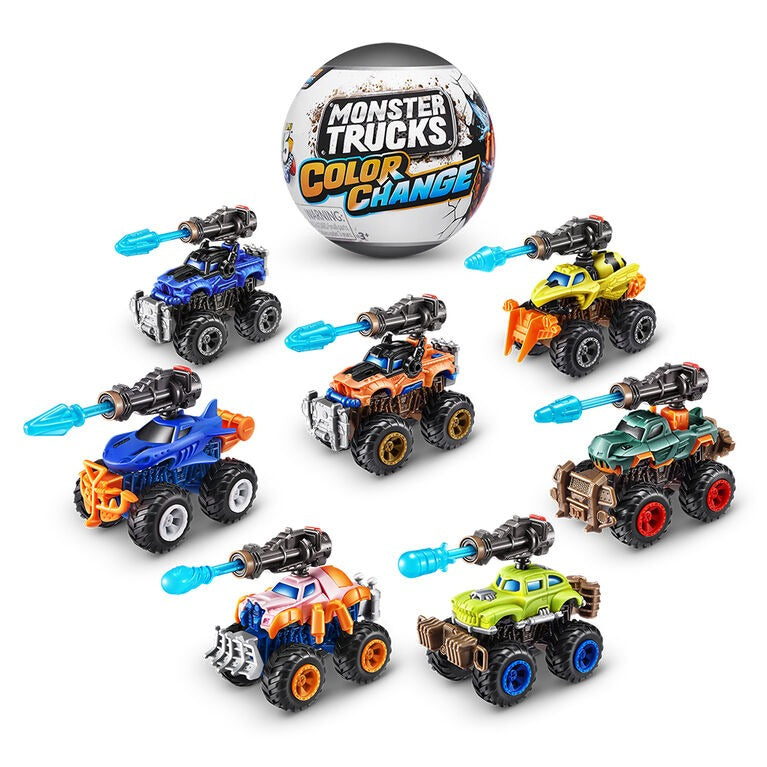 5 Surprise Monster Trucks Colour Change