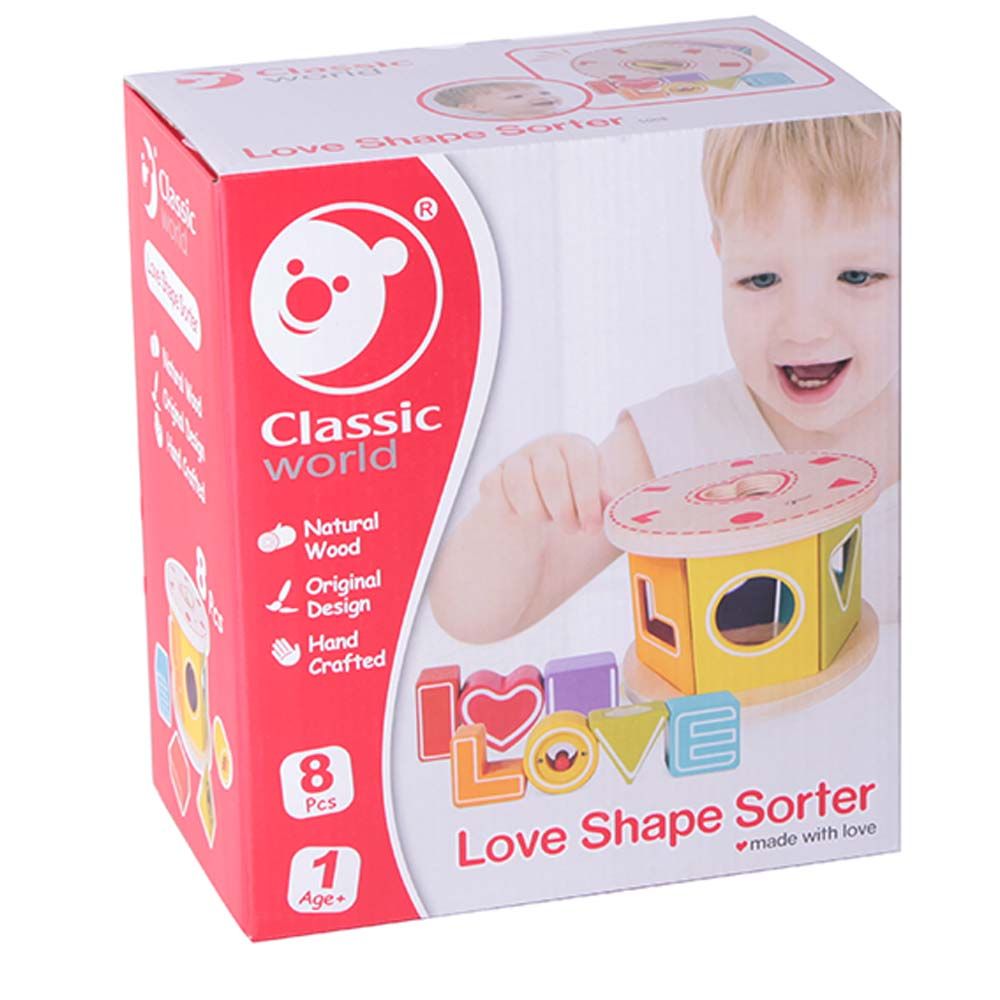 Classic World Wooden Love Shape Sorter