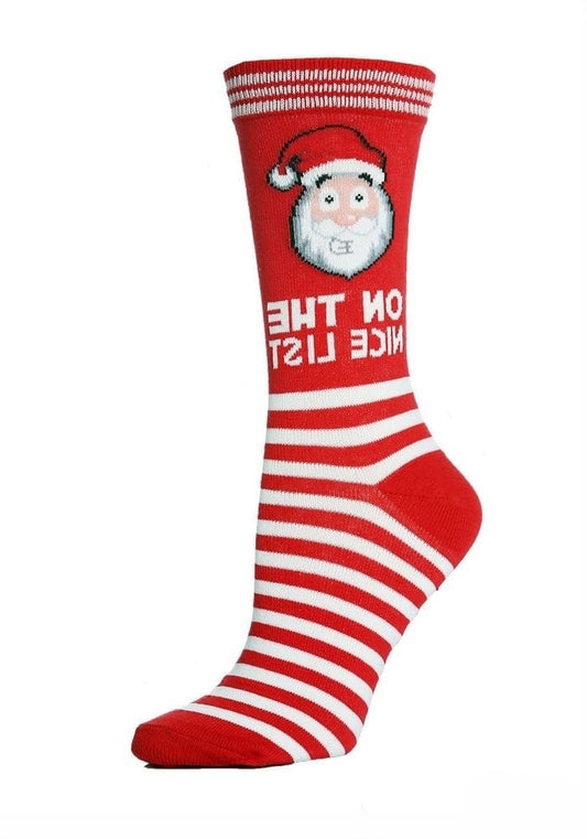 Noxxiez Soxxiez Santa Red Socks