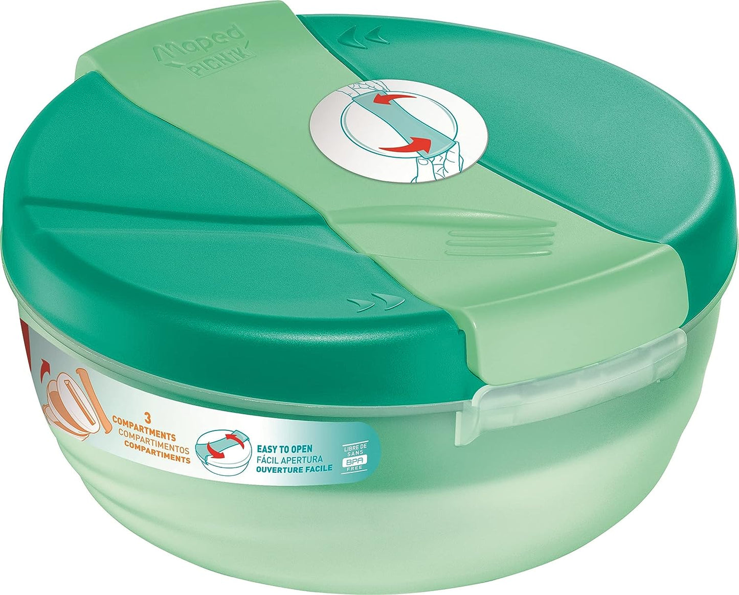 Maped Green Round Lunch Box