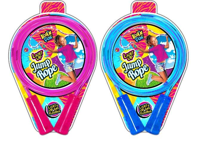 Kool N' Fun Light Up Jump Rope, Assorted Colors