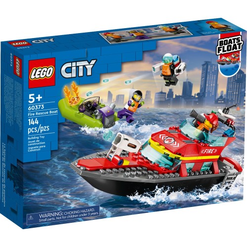 City,Fire Rescue Boat, 144 pcs