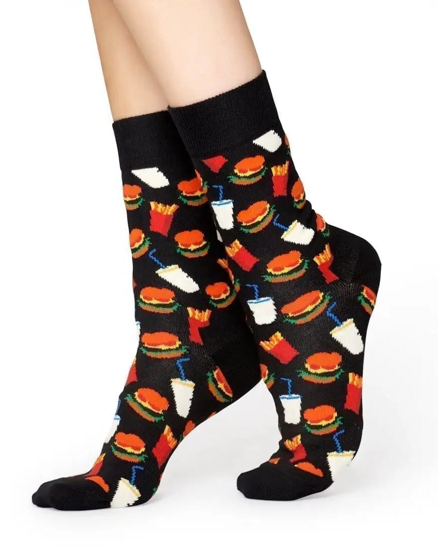 Noxxiez Soxxiez Hamburger Black Socks