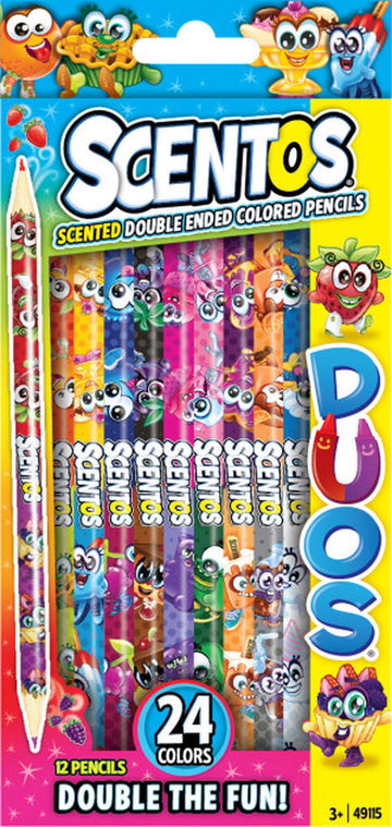 Scentos Double-Ended Scented Pencils - 12 Pcs