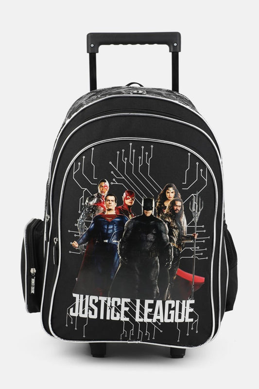 Justice League Silver Edition Trolley Bag Black - 16"