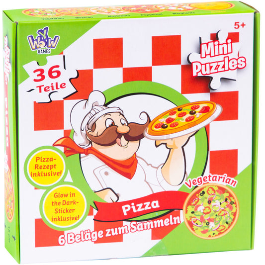 Mini Puzzles Pizza With Glow In The Dark Stickers