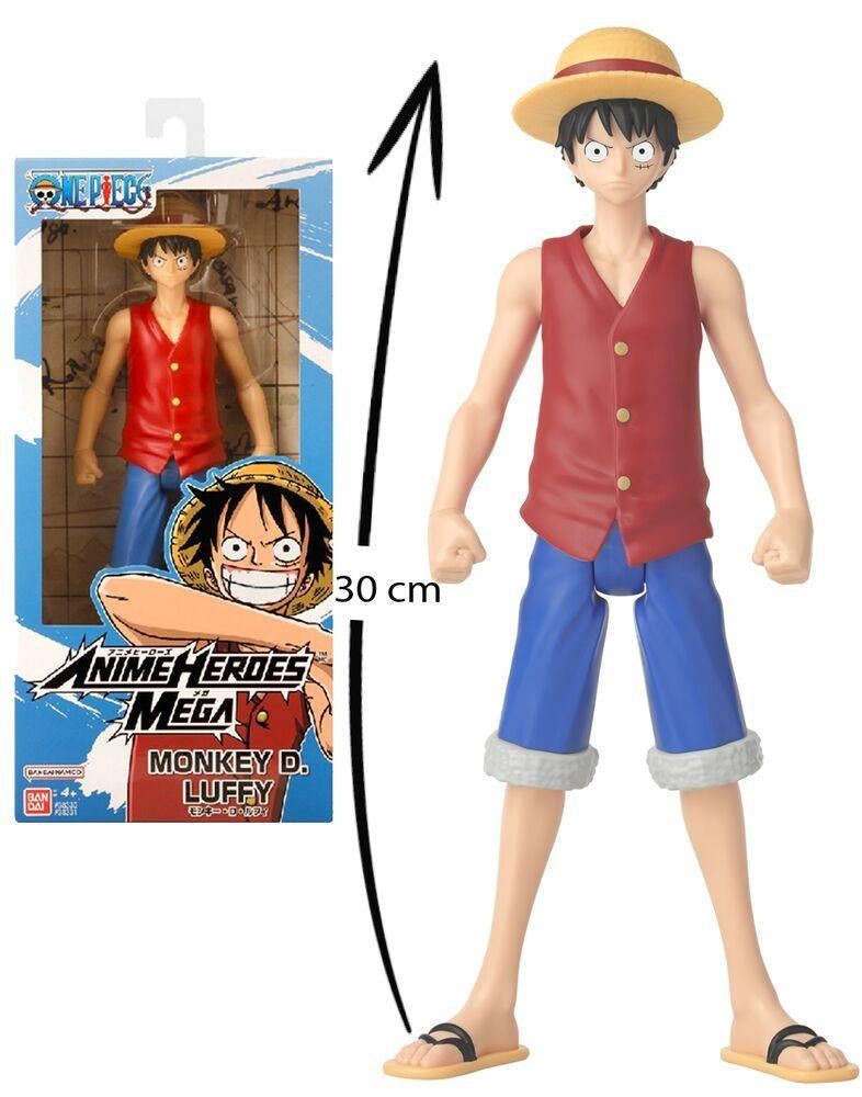 Bandai One Piece Anime Heroes 30cm Mega Luffy Action Figure