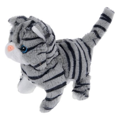 Peluche Chat Marchant Avec Son 17 cm