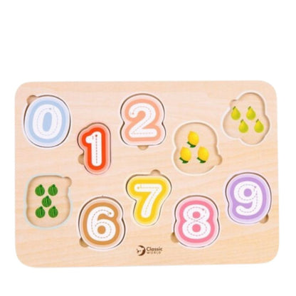 Classic World Wooden Number Puzzle