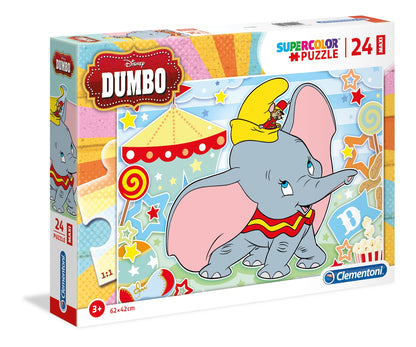 Clementoni Puzzle Disney Dumbo, 24 Maxi Pcs, Supercolor