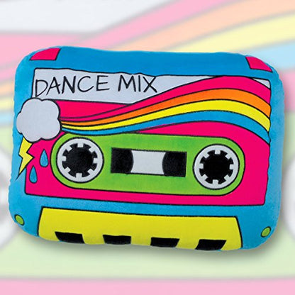 Cassette Mix Tape Embroidered Fleece Microbead Pil