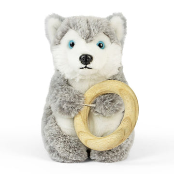 Living Nature Plush Toys - Husky With Ring