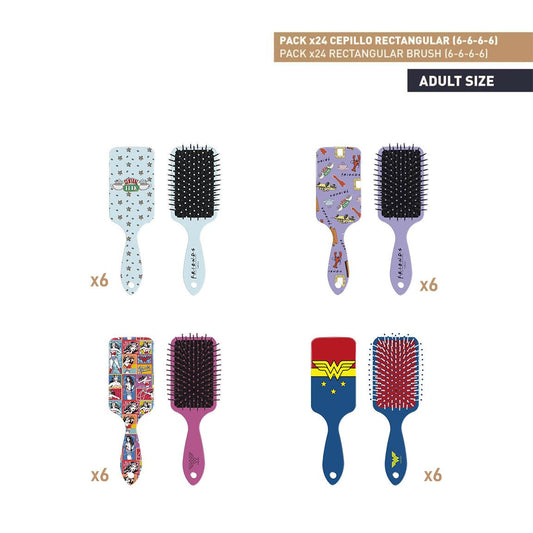 Rectangular Hair Brushes, Assorted models