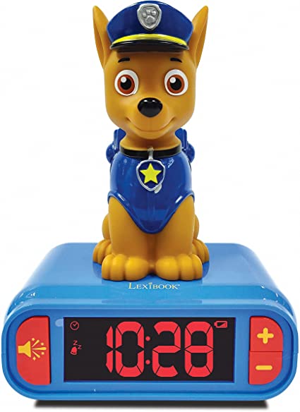 Alarm Clock With Night Light 3D Design Paw Patrol Chase And Sound Effects