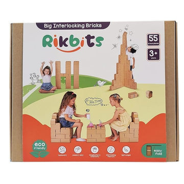 Rikbits Brown Color Building Blocks - 55 pcs