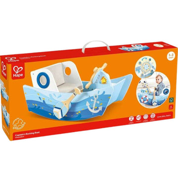 Hape Captain's Rocking Boat Wooden Toy