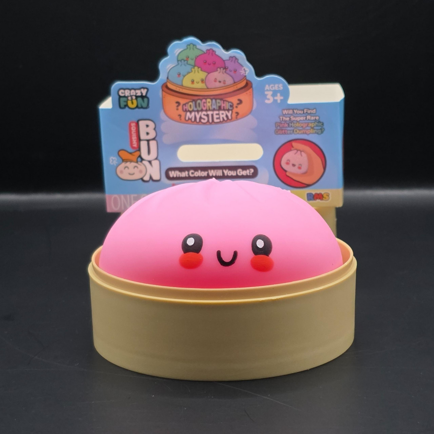 RMS Pink Holographic Dumpling Squishy