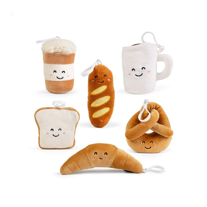 Coffee Shop Plush Keyrings Assorted