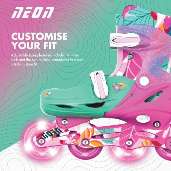 Yvolution Roller Skates Floral (30–33)