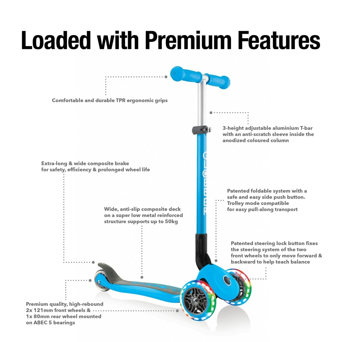 Globber Primo Scooter  -Sky Blue