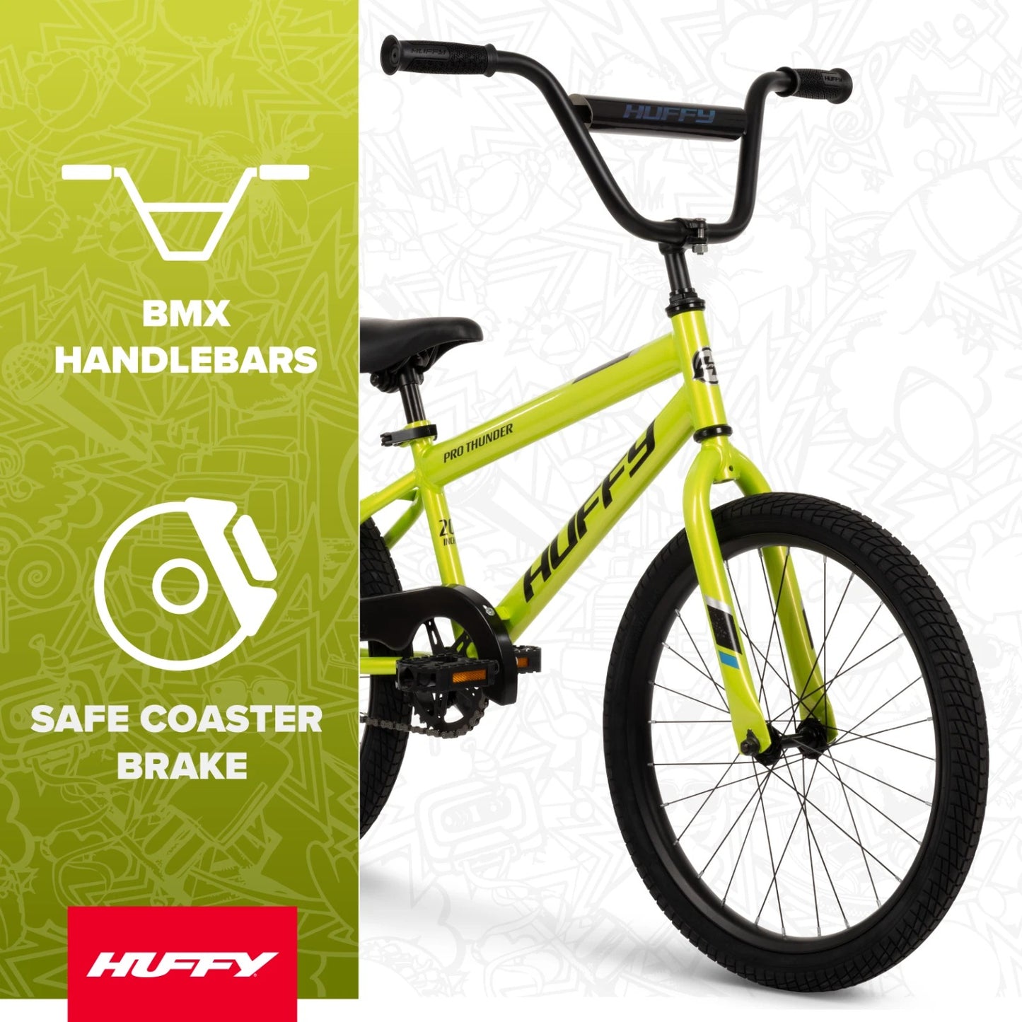 Huffy Pro Thunder 20-Inch– Acid Green