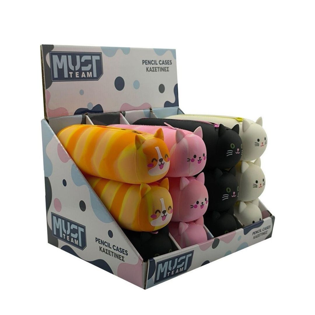 Must Team Silicone Pencil Pouch – Cats Assorted