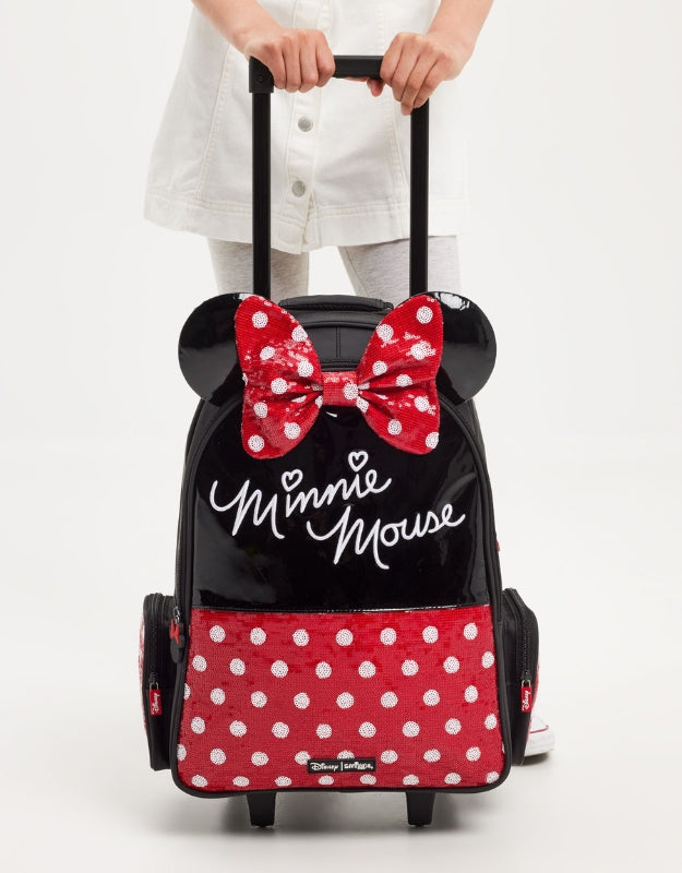 Smiggle Red Minnie Mouse Trolley Backpack